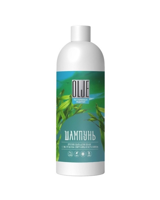 OLJE / Натуральный шампунь против выпадения волос с экстрактом концентрата спирулины и кератина 1000 мл в Петрозаводске